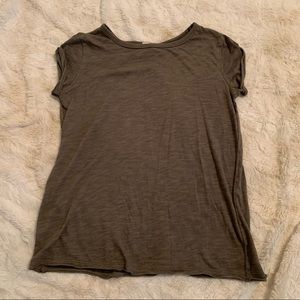 Free People Olive Basic Tee
